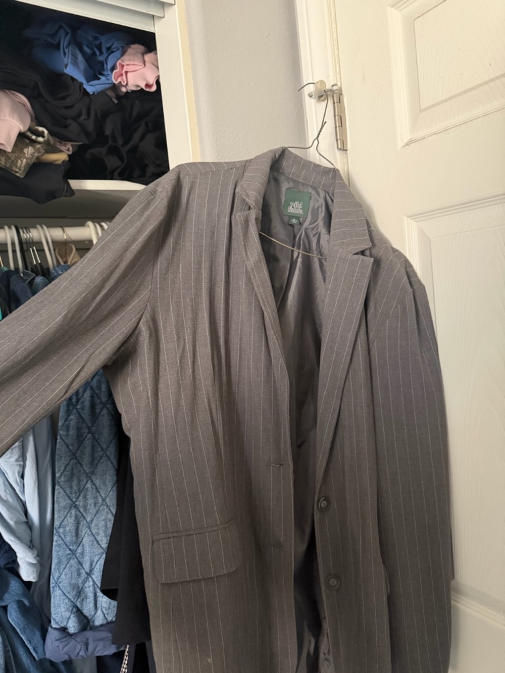 Target Women's Gray Pinstripe Blazer